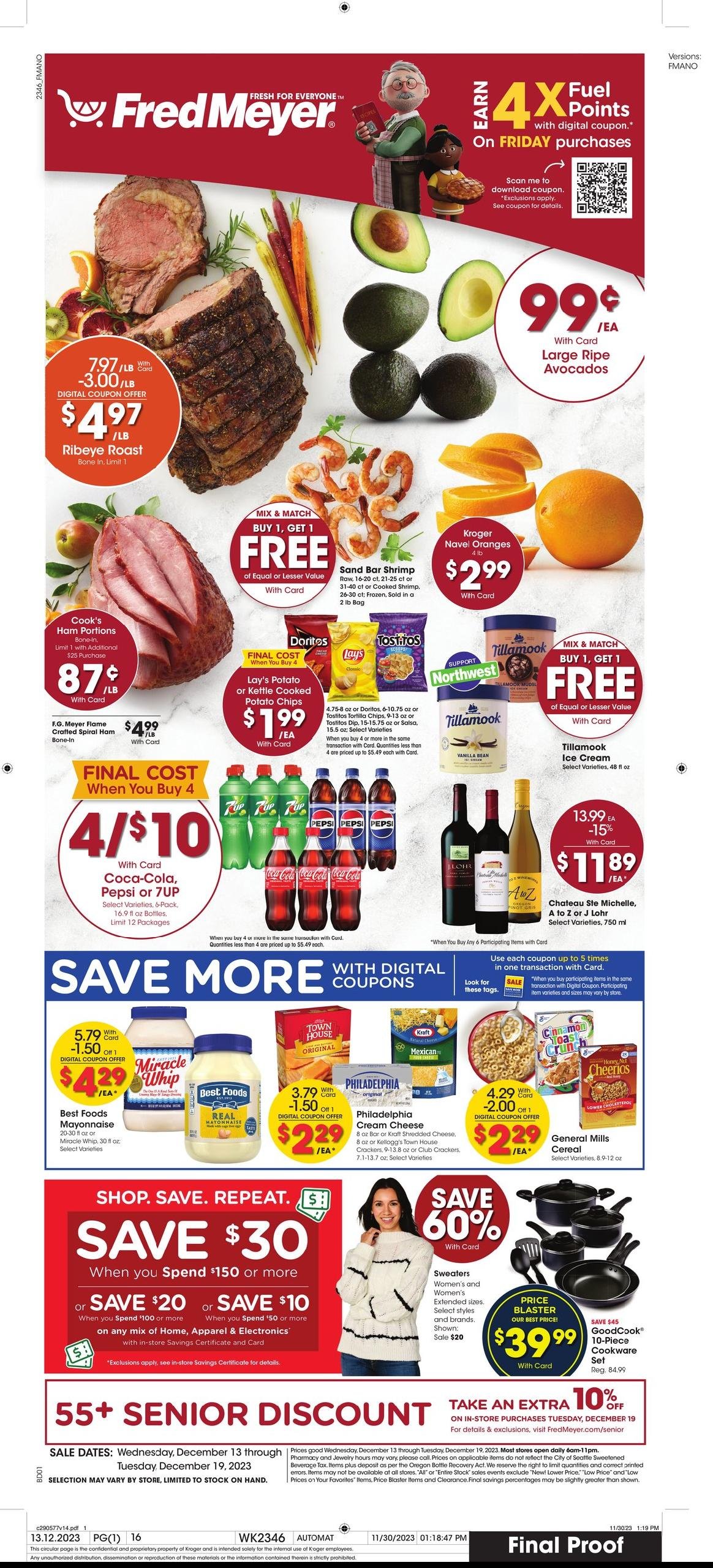 Fred Meyer Weekly Ad 12 12 23 12 19 23 Flyer Preview EveryPayJoy   Page Sm 1 127 