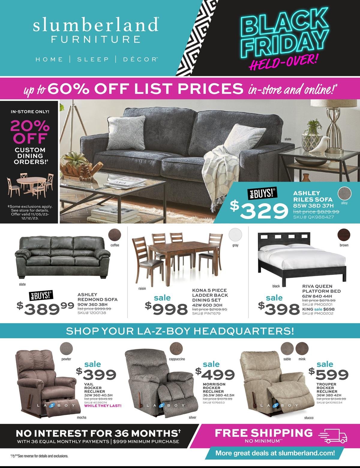 Slumberland Weekly Ad (12/03/23 12/12/23) & Flyer Preview EveryPayJoy